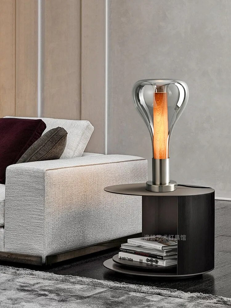Lampe de table en verre nordique minimaliste