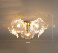 Lustre Fleurs en Verre - Style Nordique Moderne
