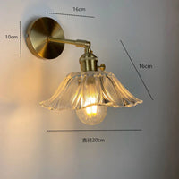 Applique murale LED rotative en verre et laiton pour miroir