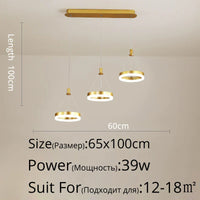 Suspension LED design avec télécommande - Luminaire acrylique Lampara Abajur