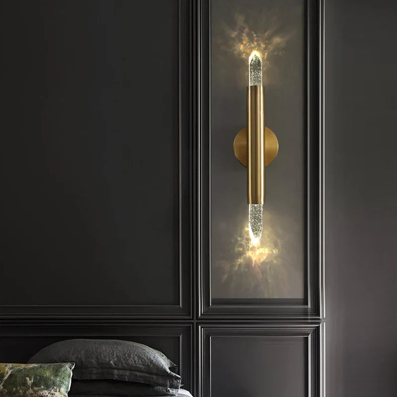 Applique murale nordique en cristal - Luxe nordique pour chambre, salon, TV et allée