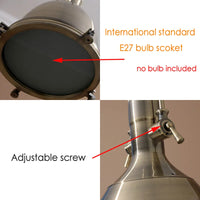 Suspension industrielle Vintage en verre E27