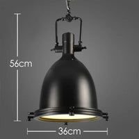 Suspension industrielle Vintage en verre E27