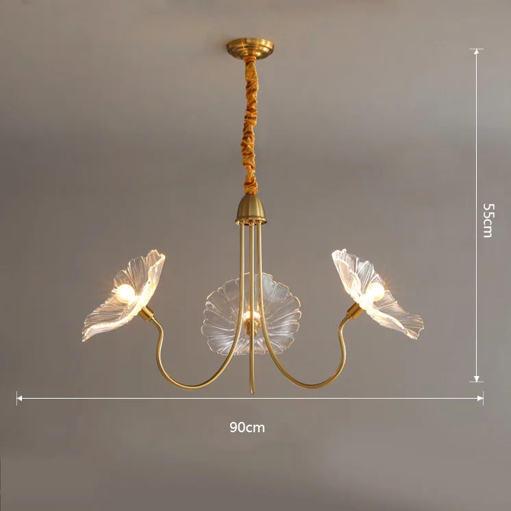 Lustre Fleurs en Verre - Style Nordique Moderne