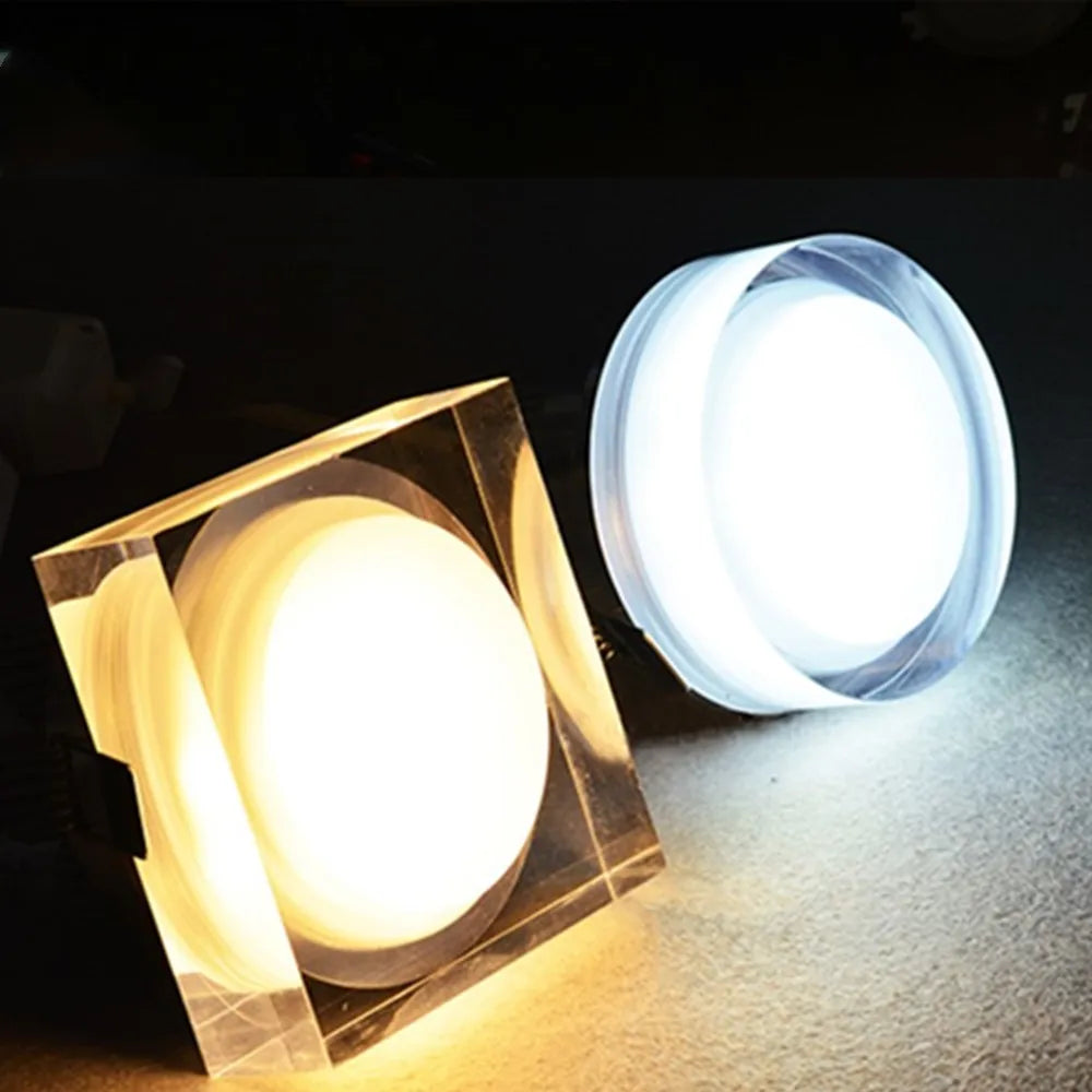 Spot LED en cristal encastré pour une décoration élégante de la maison