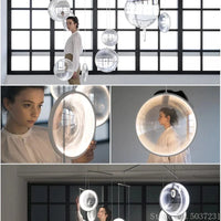 Lampe Suspendue Nordique Moderne en Verre Circulaire Décoratif