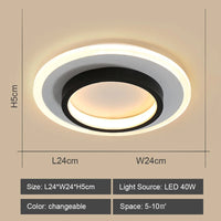 Lustre LED design pour allées - Noir & Blanc