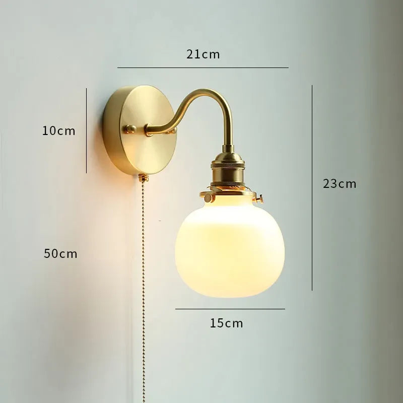 Applique Murale LED Moderne avec Chaîne et Interrupteur