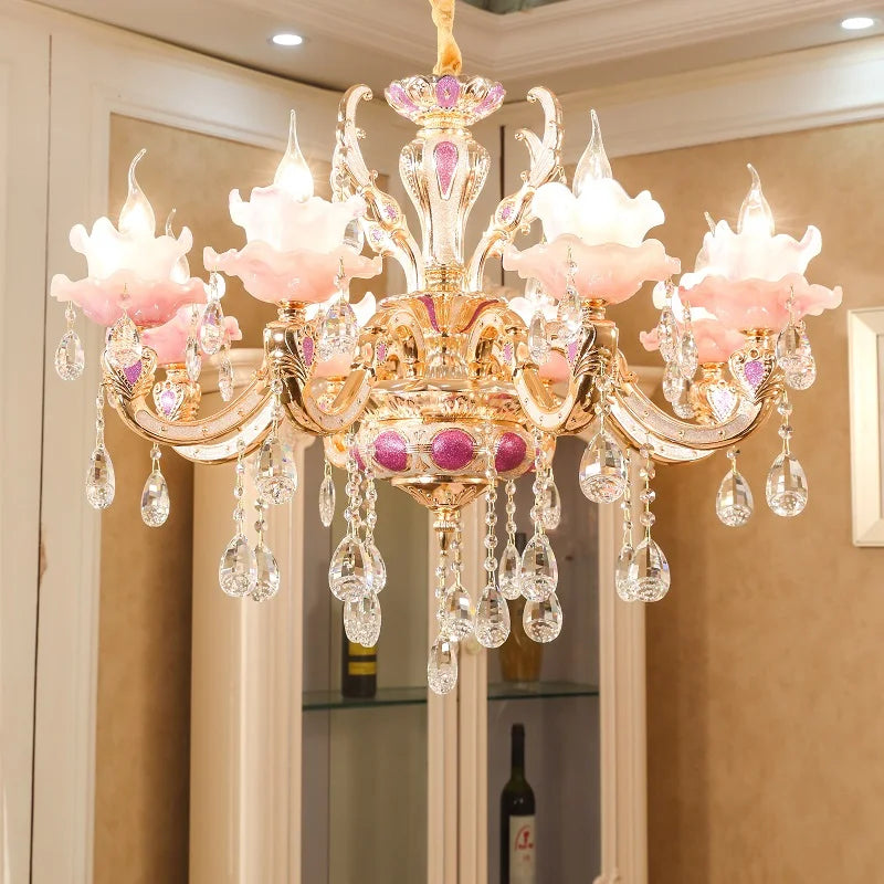 Lustre en cristal en alliage de zinc - Collection Élégance Européenne