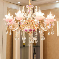 Lustre en cristal en alliage de zinc - Collection Élégance Européenne