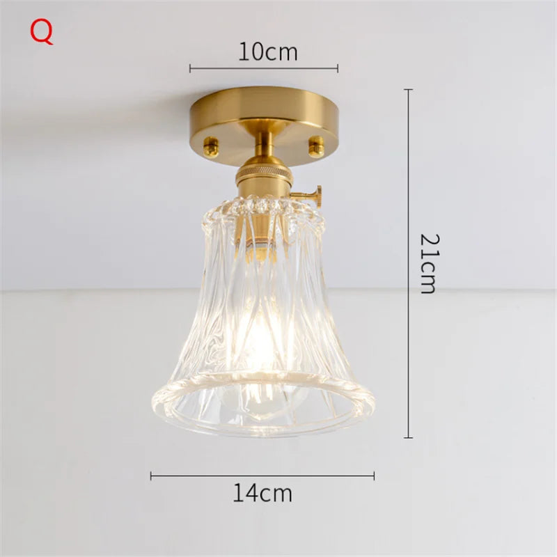 Plafonnier Nordique Rétro Loft Vintage Moderne - Abat-jour en Verre