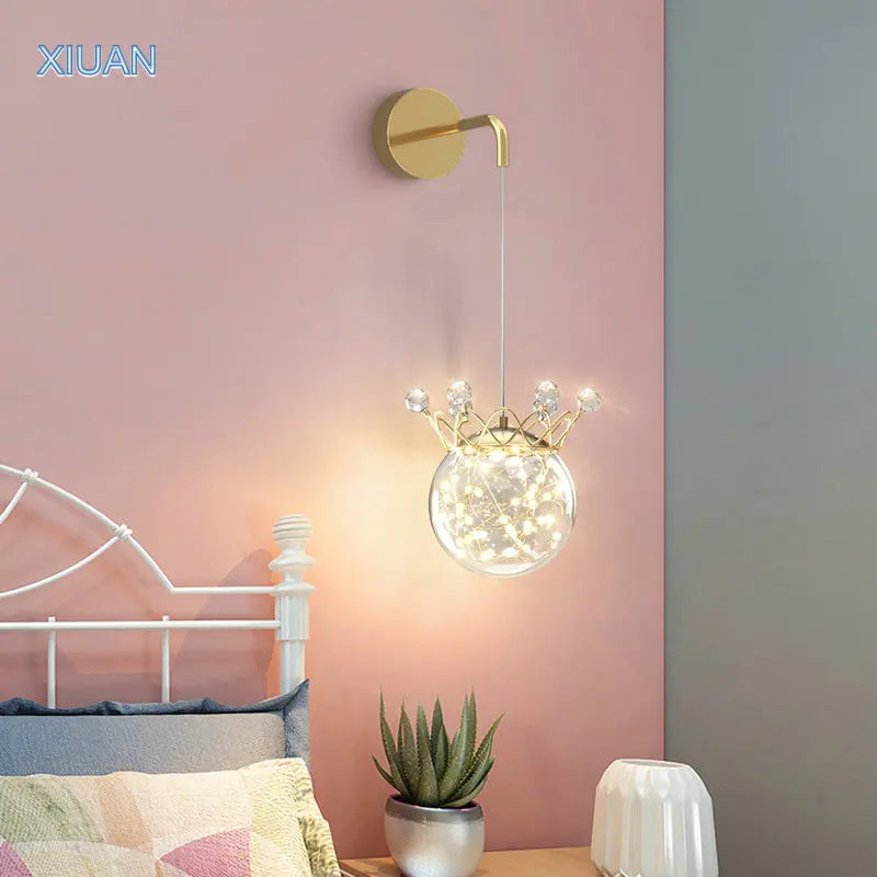 Applique murale suspendue Couronne de cristal