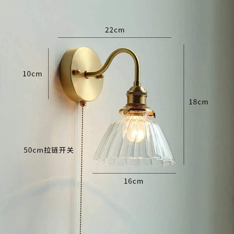 Applique Murale LED Moderne avec Chaîne et Interrupteur
