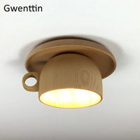 Plafonnier nordique en bois design moderne - Luminaire décoratif d'intérieur de qualité