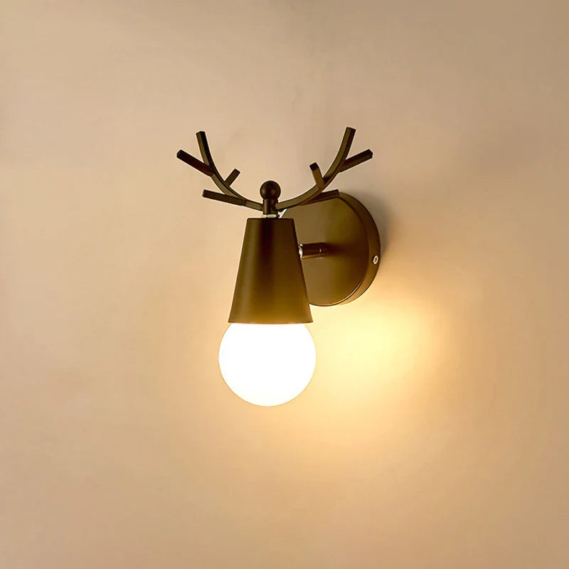 Applique murale LED en bois de style industriel pour hôtel de luxe