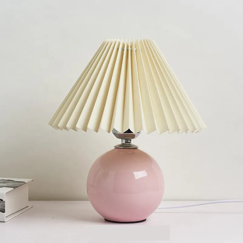 Lampe de table plissée coréenne - Élégance abordable