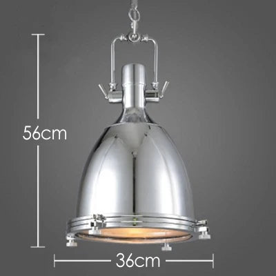 Suspension industrielle Vintage en verre E27