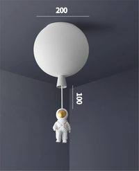Plafonnier LED nordique « Astronaute et Ballons » pour Enfants