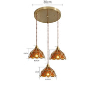 Suspension conique en verre - Élégance japonaise vintage