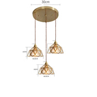 Suspension conique en verre - Élégance japonaise vintage