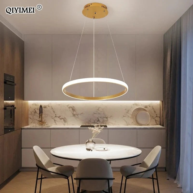Lampe suspendue LED en aluminium - Luminaire décoratif d'intérieur - Nouveauté