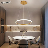 Lampe suspendue LED en aluminium - Luminaire décoratif d'intérieur - Nouveauté