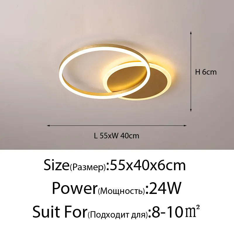 Lustre Noir Moderne avec Éclairage Variable
