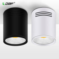 Spot Dimmable LED COB monté en Surface Downlight 3W/5W/7W/10W/12W/15W - Blanc/Noir - Design Premium