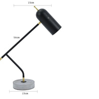 Lampe de bureau LED Tekna - Style industriel en noir