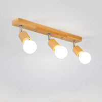 Plafonnier moderne en bois nordique avec LED pour intérieur