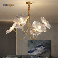 Lustre Fleurs en Verre - Style Nordique Moderne