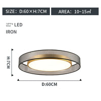 Plafonnier LED rond design et élégant avec lanternes Jianmei hall en tissu de cuivre