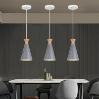 Suspension intérieure LED  Nordique Moderne en Bois - Luminaire Design pour Maison, Cuisine, Chambre et Salon
