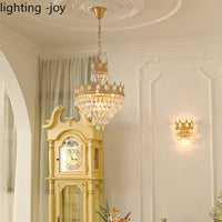 Lustre Couronne Moderne en Cristaux: Luminaire Décoratif d'Intérieur