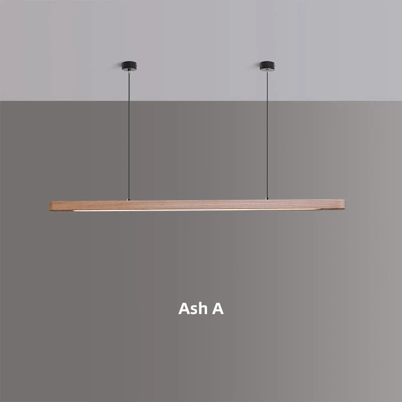 Suspension LED en bois "Nordic Glow" au design moderne et ovale