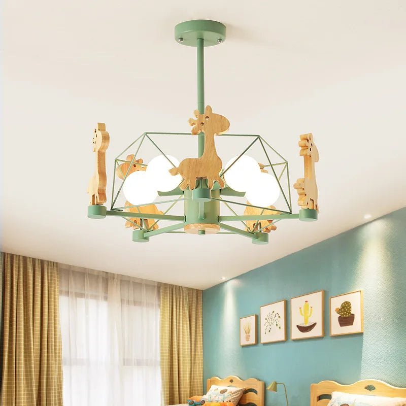 Suspension LED Étoile Bois Diamond