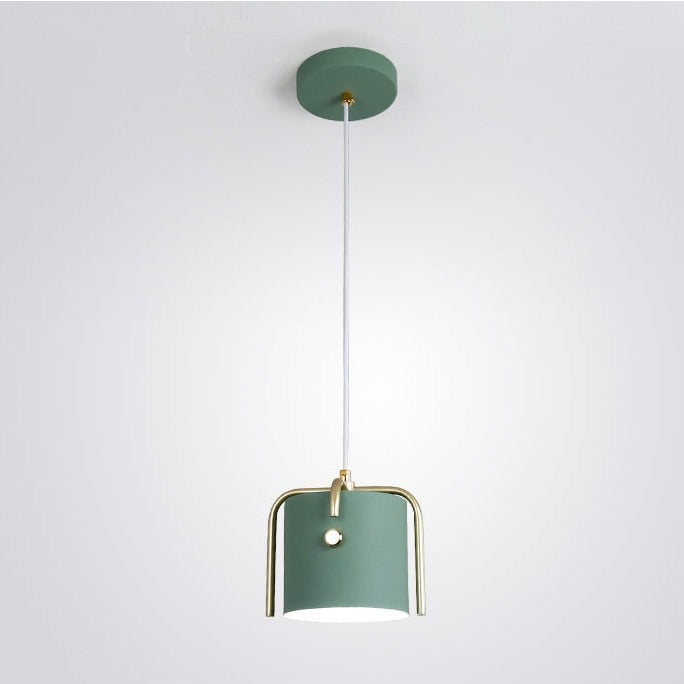 Figaria - Suspension métallique colorée & touche dorée