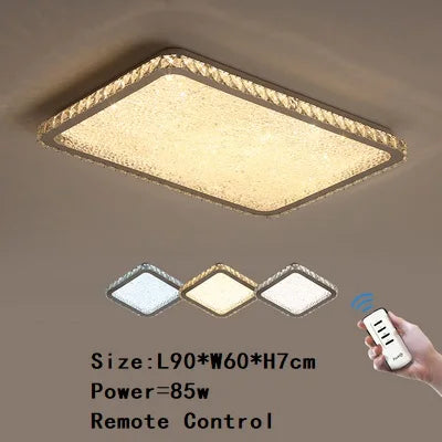 Suspension Moderna en Acier Inoxydable avec LED et Télécommande
