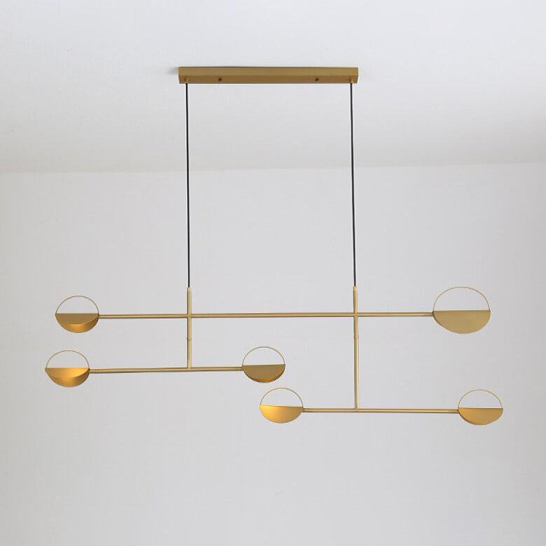 Lustre Zev : Élégance dorée en formes circulaires