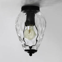 Plafonnier E27 en verre ananas - Collection Tropicana