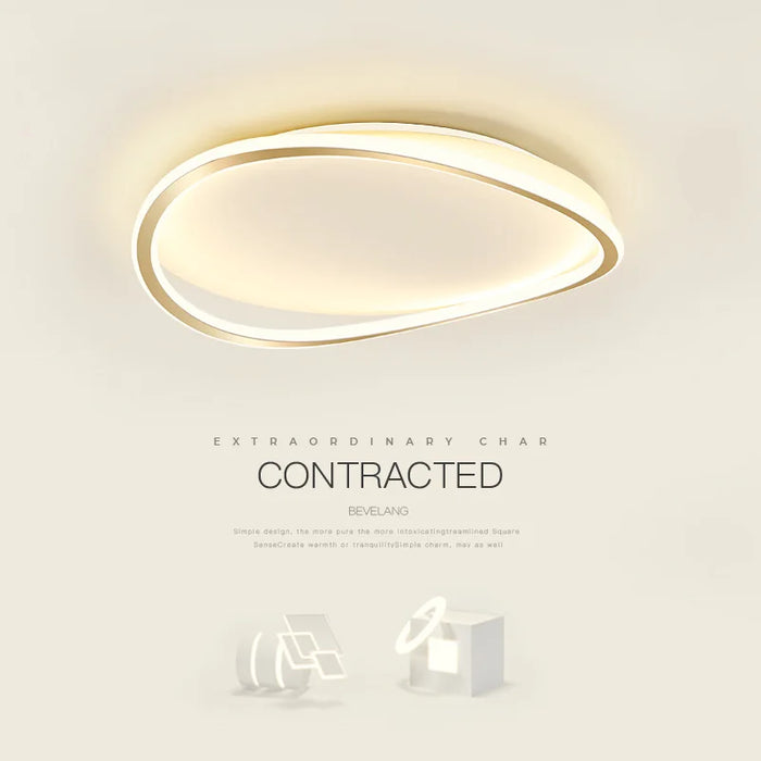 Plafonnier LED circulaire ultra-mince de style nordique moderne et artistique.