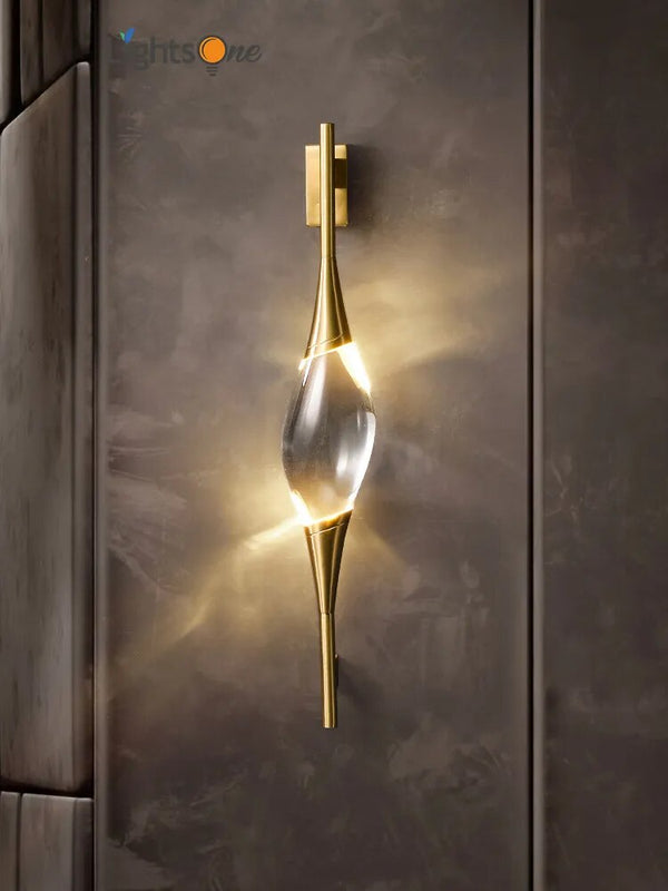Applique murale en cristal de cuivre : Luxe éclatant