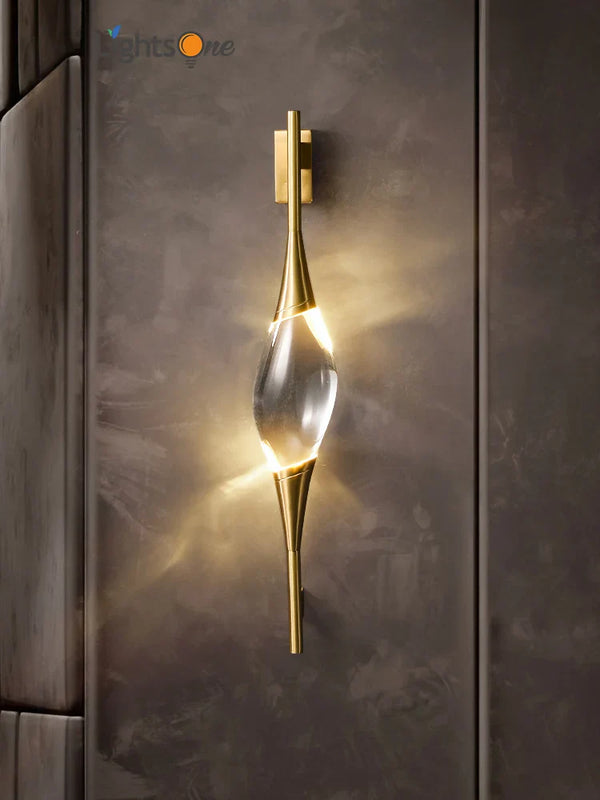 Applique murale luxueuse en cristal de cuivre