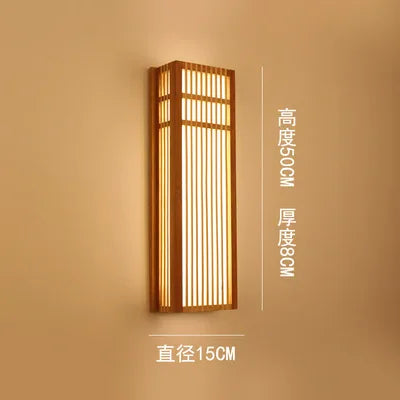 Applique murale LED en bambou naturel pour hôtel de luxe