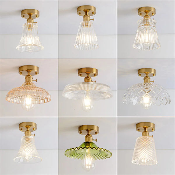 Plafonnier Nordique Rétro Loft Vintage Moderne - Abat-jour en Verre