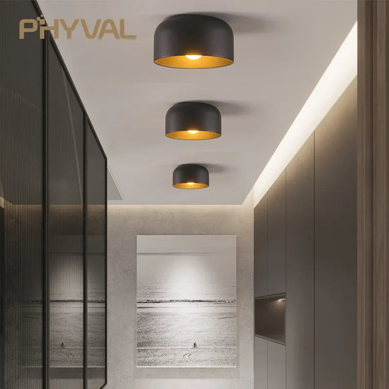 Plafonnier LED Nordica Noir/Blanc