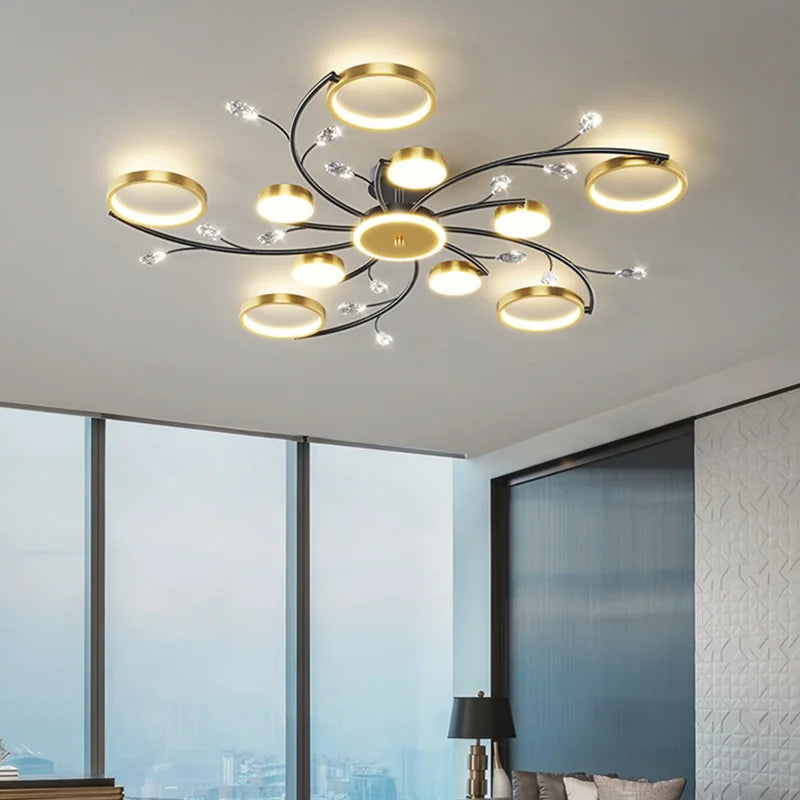 Lustre LED en cristal pour un éclairage intérieur contemporain