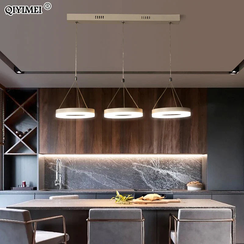 Suspension LED design avec télécommande - Luminaire acrylique Lampara Abajur