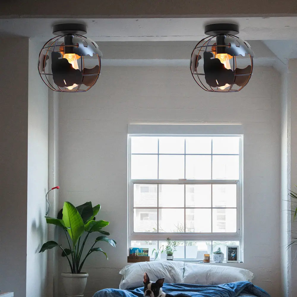 Plafonnier Globe Cage Moderniste