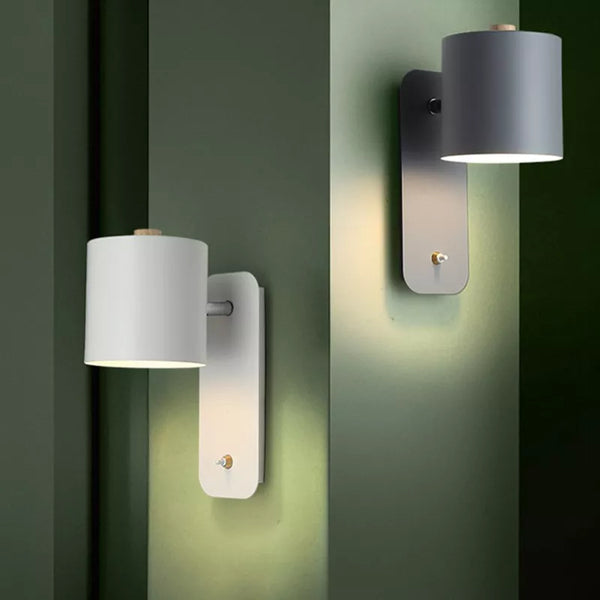 Applique murale LED nordique pour intérieur moderne, avec interrupteur